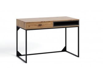 Biurko Leri Dąb Artisan/Czarny Mat