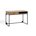 Biurko Leri Dąb Artisan/Czarny Mat