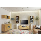 Regał Wiszący Leri Dąb Artisan/Czarny Mat