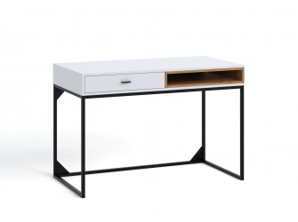 Biurko Leri Biały Mat/Dąb Artisan