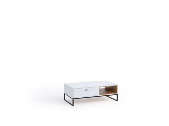 Ława Leri Biały Mat/Dąb Artisan