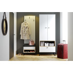 Regał Wiszący Leri Biały Mat/Dąb Artisan