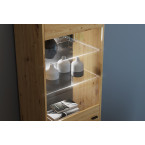 Witryna 60 Leri Biały Mat/Dąb Artisan