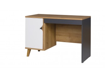 Biurko Nome Biały/Dąb Złoty/Grafit