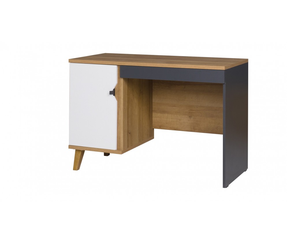 Biurko Nome Biały/Dąb Złoty/Grafit