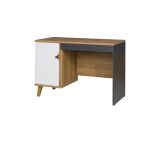 Biurko Nome Biały/Dąb Złoty/Grafit