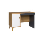 Biurko Nome Biały/Dąb Złoty/Grafit