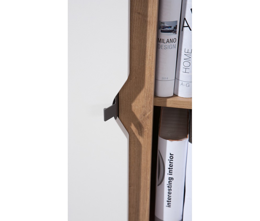 Biurko Nome Biały/Dąb Złoty/Grafit