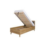 Łóżko Nome 90x200 Biały/Dąb Złoty/Grafit