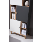 Regał 3D Nome Biały/Dąb Złoty/Grafit