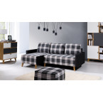 Stolik Nocny Nome Biały/Dąb Złoty/Grafit