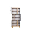 Regał 3D Nome Biały/Dąb Złoty/Grafit