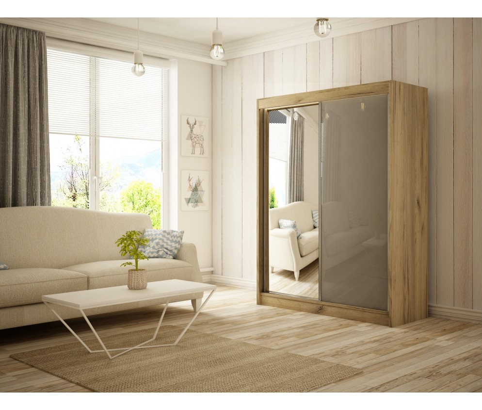 Szafa przesuwna Vilo 120 Połysk Lacobel