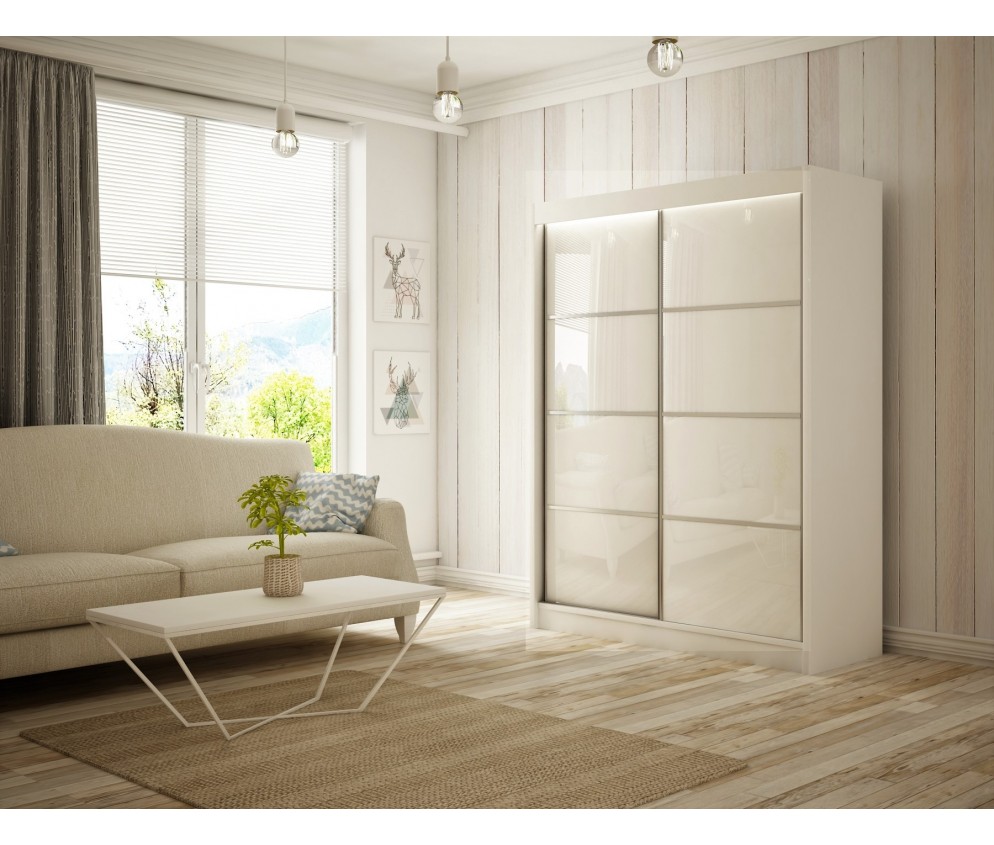 Szafa przesuwna Piro II 120 Połysk Lacobel