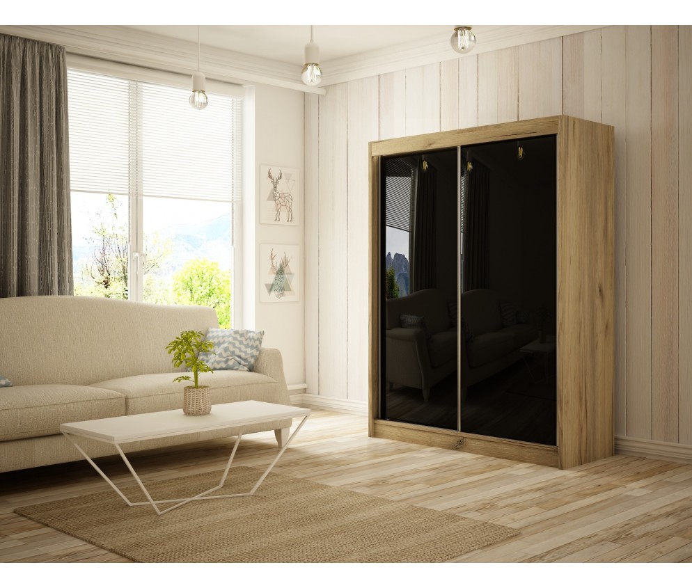 Szafa przesuwna Piro 150 Połysk Lacobel