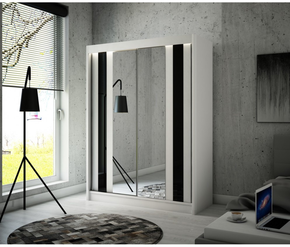 Szafa przesuwna Kama 120 Połysk Lacobel