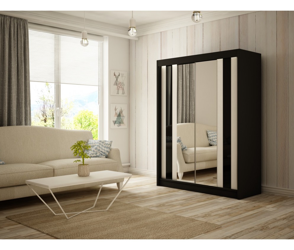 Szafa przesuwna Kama 120 Połysk Lacobel