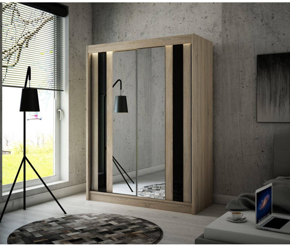 Szafa przesuwna Kama 120 Połysk Lacobel