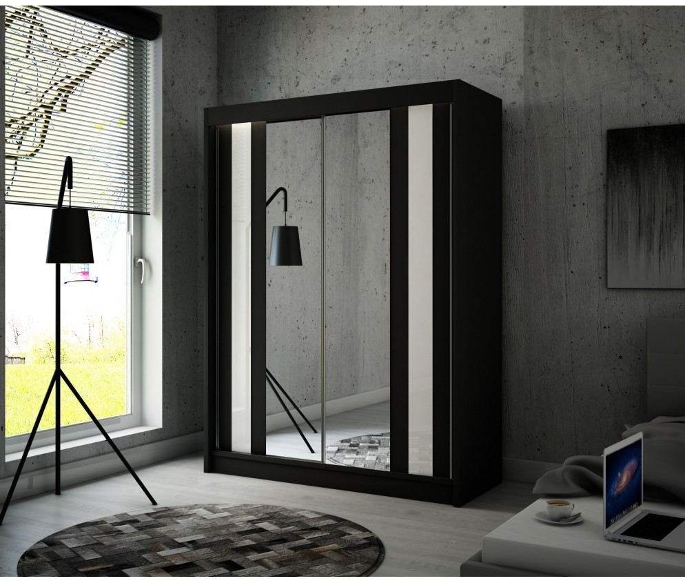 Szafa przesuwna Kama 150 Połysk Lacobel