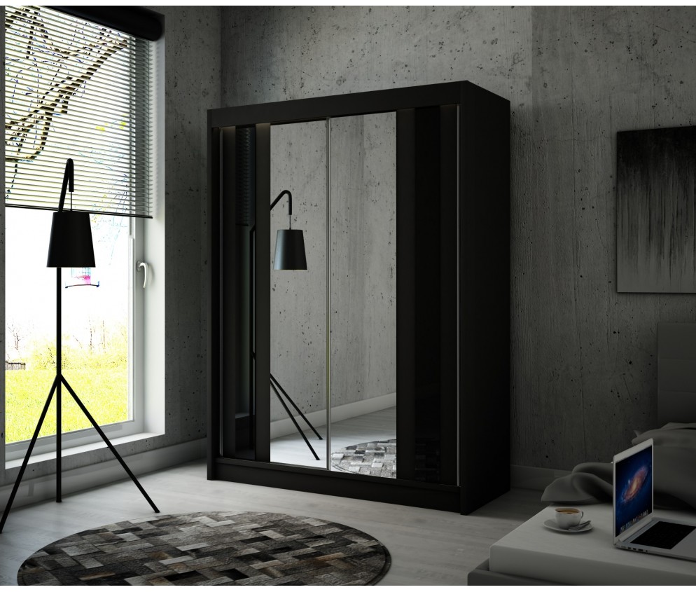 Szafa przesuwna Kama 150 Połysk Lacobel