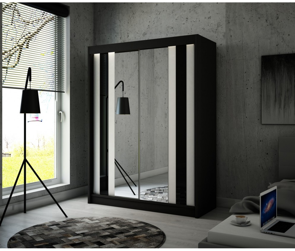 Szafa przesuwna Kama 150 Połysk Lacobel