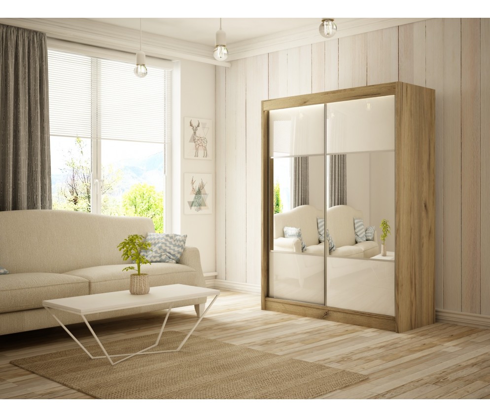 Szafa przesuwna Rala 120 Połysk Lacobel