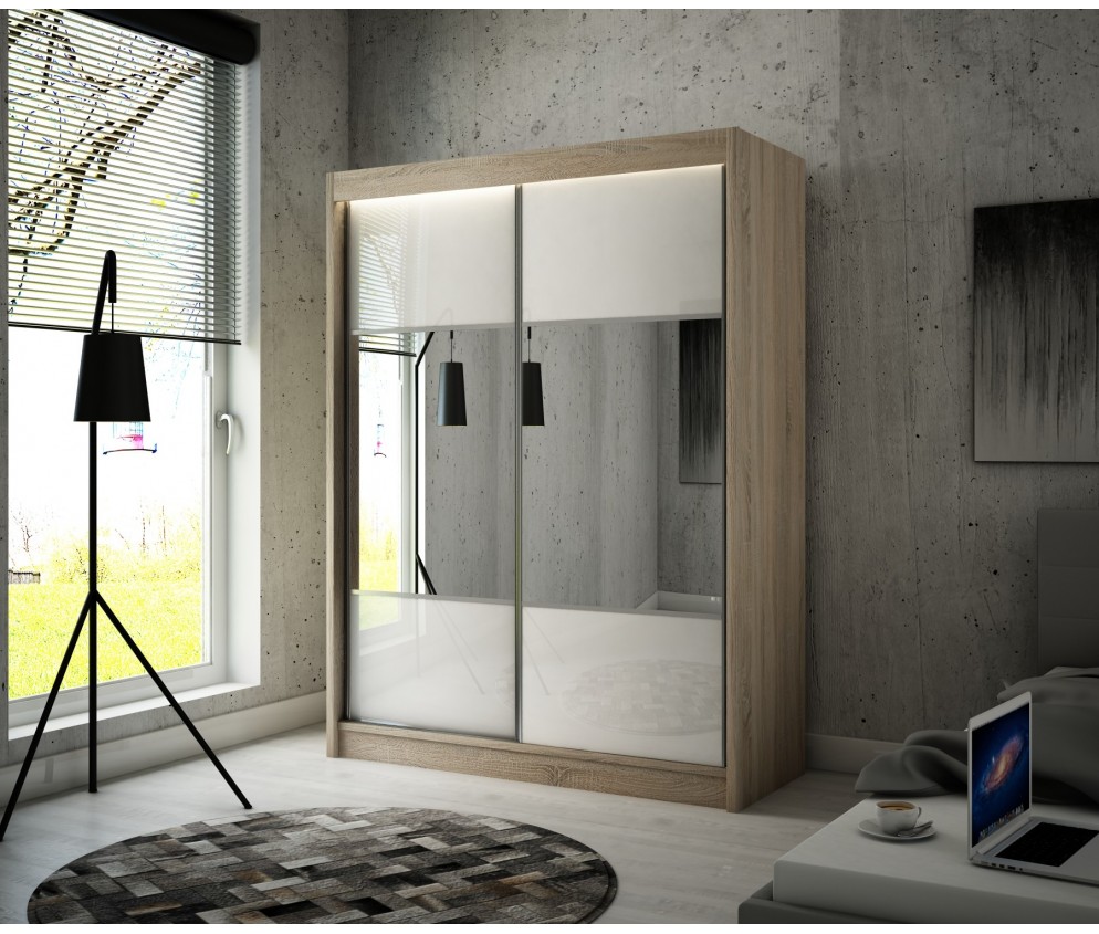 Szafa przesuwna Rala 120 Połysk Lacobel