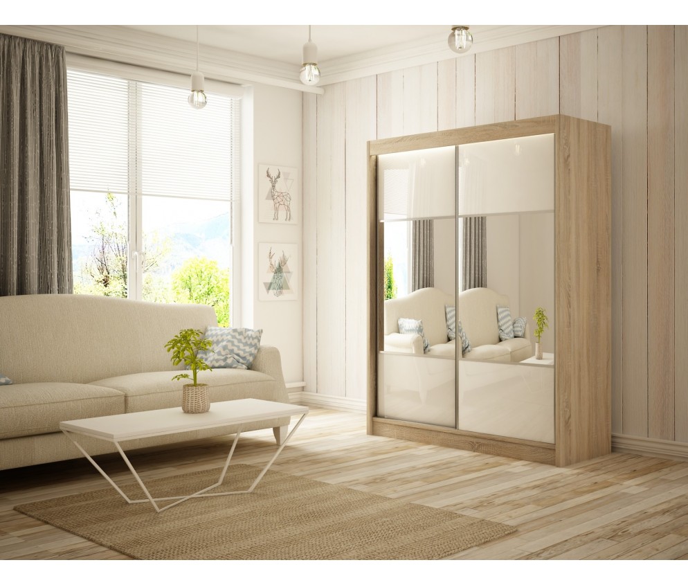 Szafa przesuwna Rala 120 Połysk Lacobel