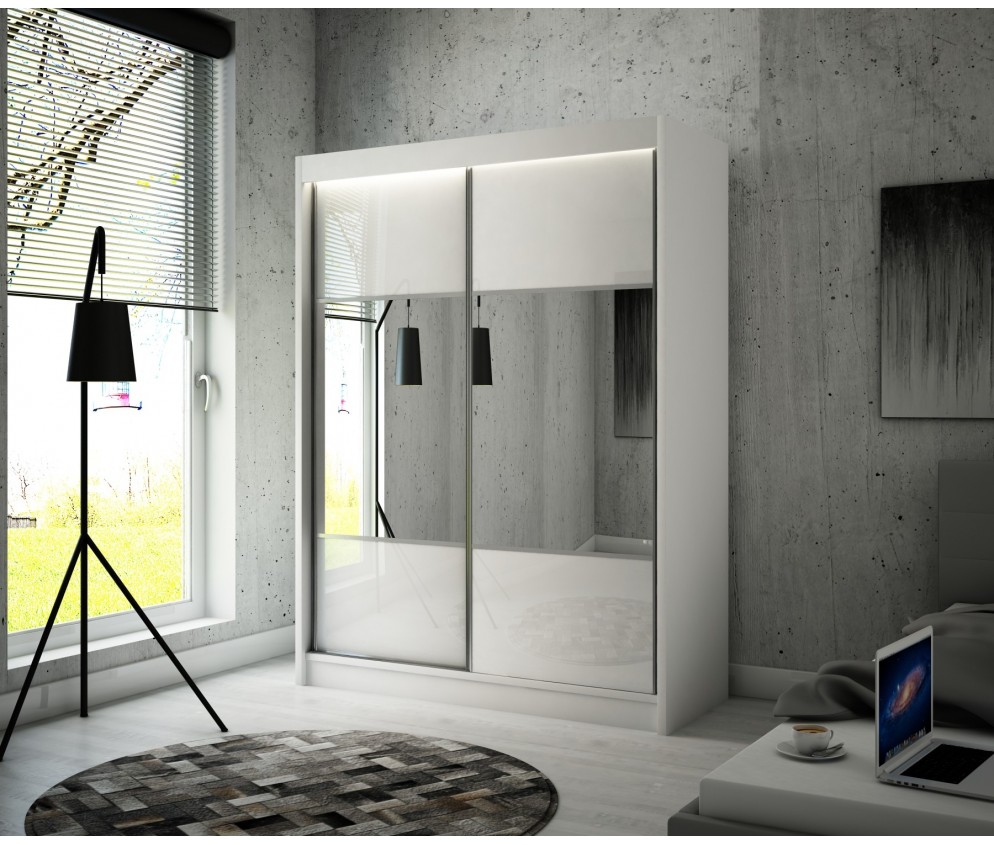 Szafa przesuwna Rala 150 Połysk Lacobel