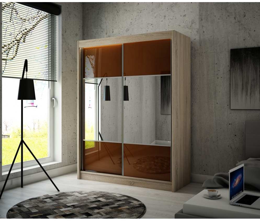 Szafa przesuwna Rala 150 Połysk Lacobel