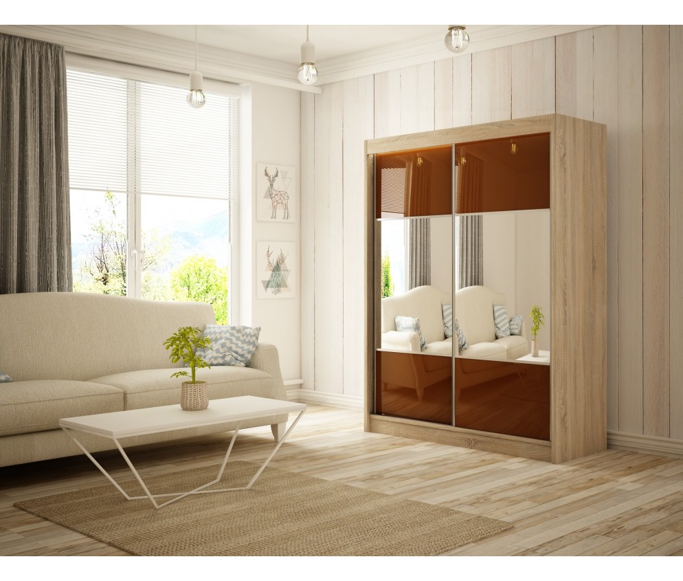 Szafa przesuwna Rala 150 Połysk Lacobel