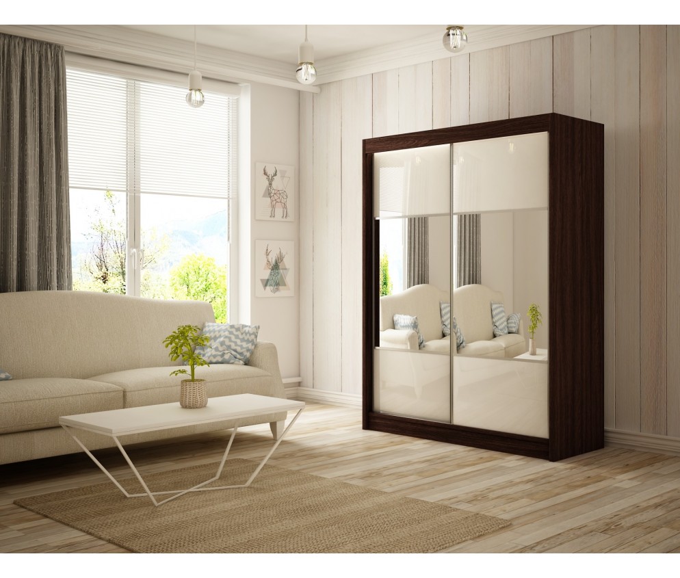 Szafa przesuwna Rala 150 Połysk Lacobel