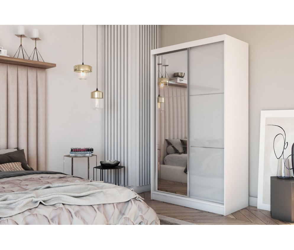 Szafa przesuwna Derino 120 Połysk + Lustro