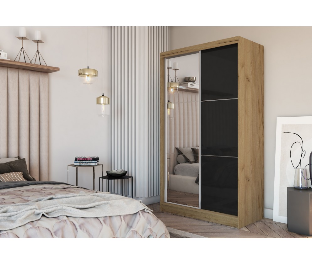 Szafa przesuwna Derino 120 Połysk + Lustro