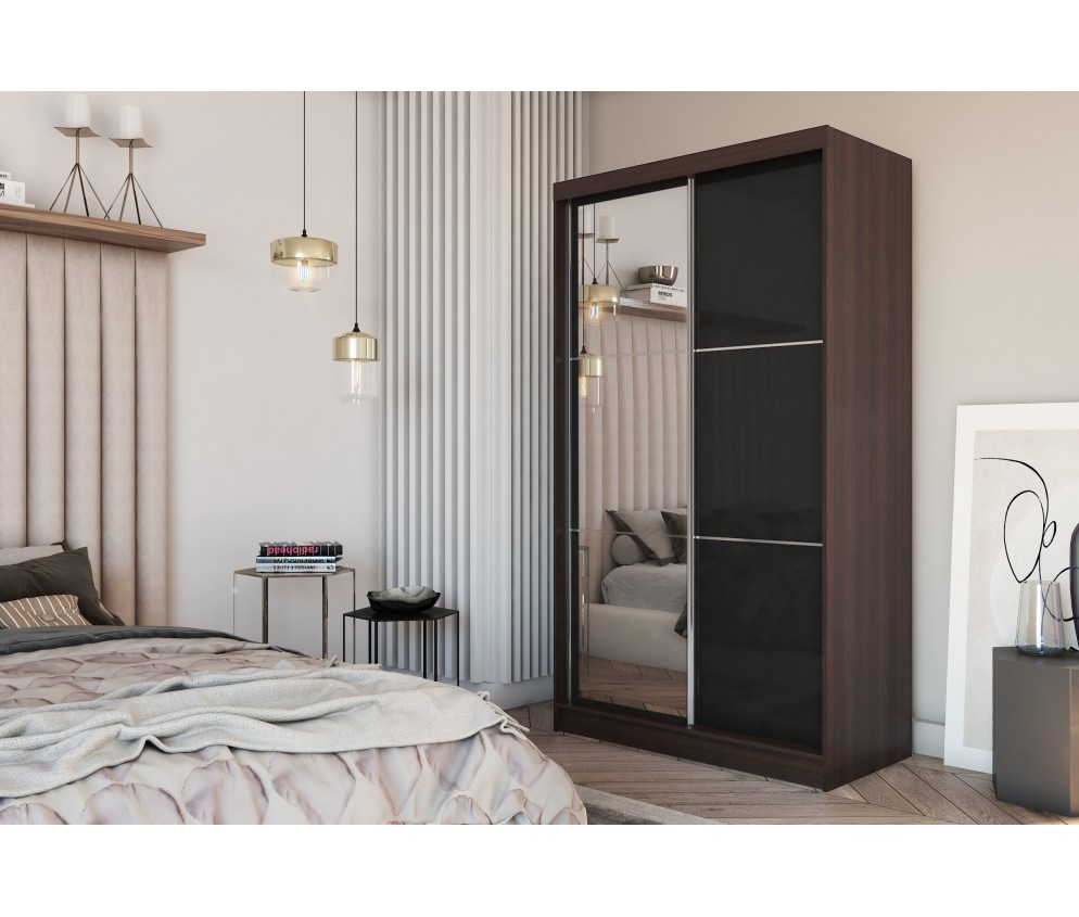 Szafa przesuwna Derino 150 Połysk + Lustro