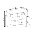 Komoda Kim 1 2D3S 5 kolorów
