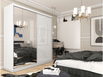 Szafa przesuwna Derino 200 Połysk + Lustro