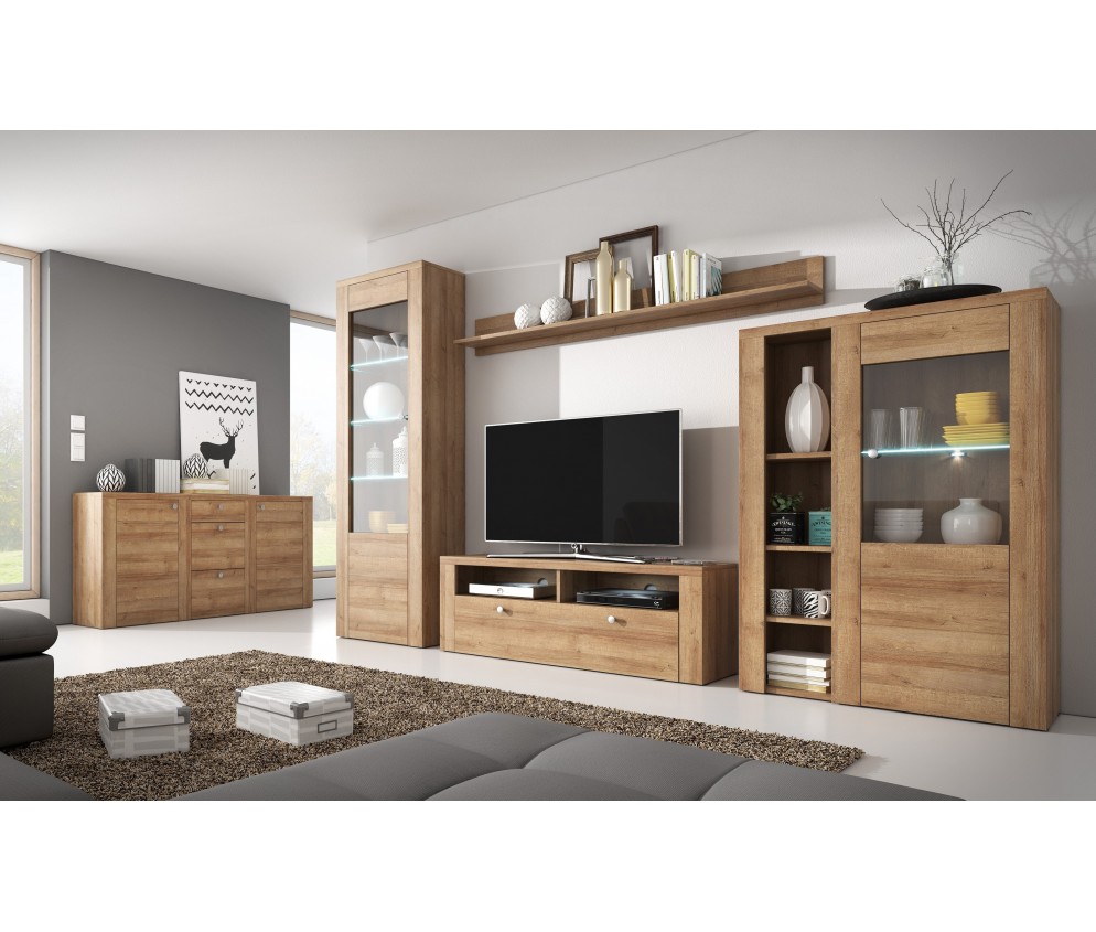 Komoda 2D3S Lora Dąb Riviera Jasny