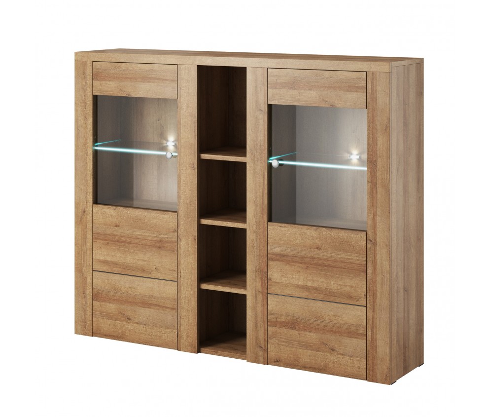 Komoda Wysoka 2D Lora Dąb Riviera Jasny