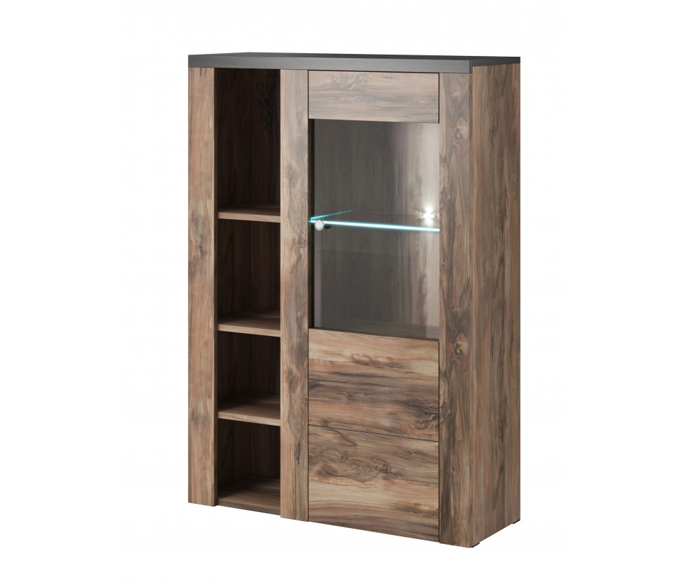 Komoda Wysoka 1D Lora Satin/Touchwood