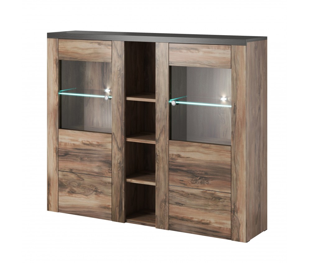 Komoda Wysoka 2D Lora Satin/Touchwood