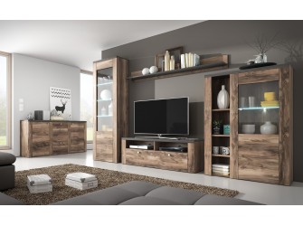 Meblościanka Lora Satin/Touchwood