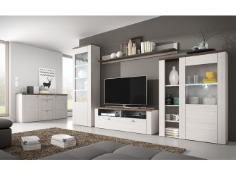 Meblościanka Lora Satin/Touchwood