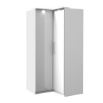 Szafa Narożna Combo Biały/Biały Połysk