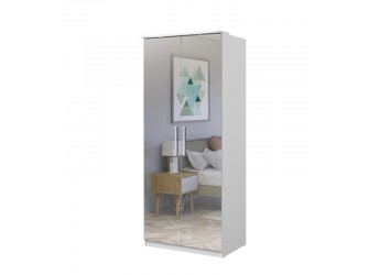 Szafa 2D Lustro Combo Biały/Biały Połysk