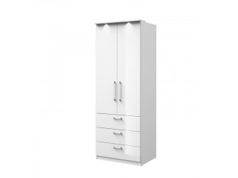 Szafa 2D3S Combo Biały/Biały Połysk