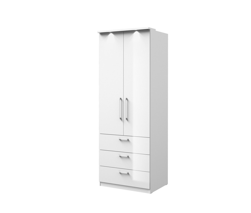 Szafa 2D3S Combo Biały/Biały Połysk