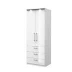 Szafa 2D3S Combo Biały/Biały Połysk