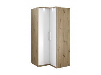 Szafa Narożna Combo Dąb Artisan/Biały Połysk