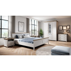 Szafa Evora 3D2S Biały Abiskoash/Dąb Lefkas